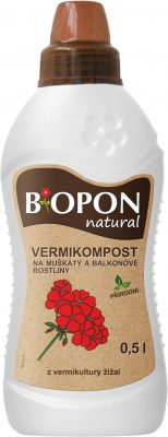 Bopon - Natural Vermikompost na muškáty a balkonové rostliny 500 ml BROS