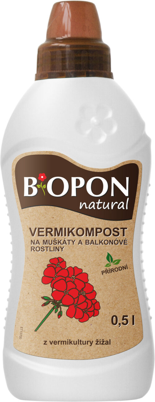 Bopon - Natural Vermikompost na muškáty a balkonové rostliny 500 ml BROS - Obrázek 1
