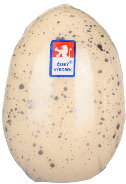 Svíčka vejce střední 60x90 mm - kropenaté krémové - Image 1