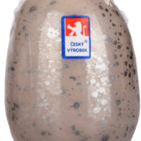 Svíčka vejce střední 60x90 mm - kropenaté karamelové