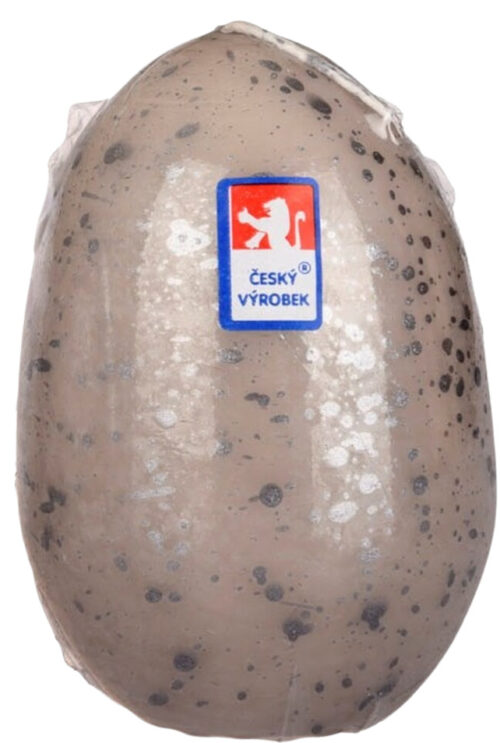 Svíčka vejce střední 60x90 mm - kropenaté karamelové - Image 1