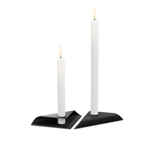 Höfats Square Candle, designový svícen - černý, set 4ks - Obrázek 9