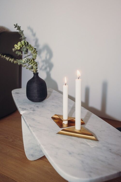 Höfats Square Candle, designový svícen - zlatý, set 4ks - Obrázek 21