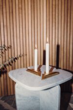 Höfats Square Candle, designový svícen - zlatý, set 4ks - Obrázek 19