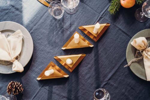 Höfats Square Candle, designový svícen - zlatý, set 4ks - Obrázek 8