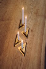 Höfats Square Candle, designový svícen - zlatý, set 4ks - Obrázek 6