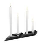 Höfats Square Candle, designový svícen - černý - Obrázek 11