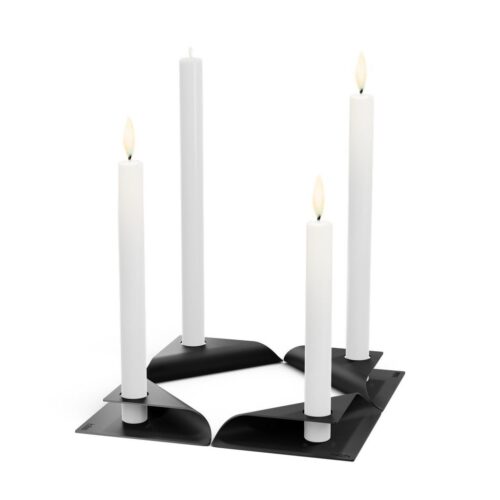 Höfats Square Candle, designový svícen - černý - Obrázek 9