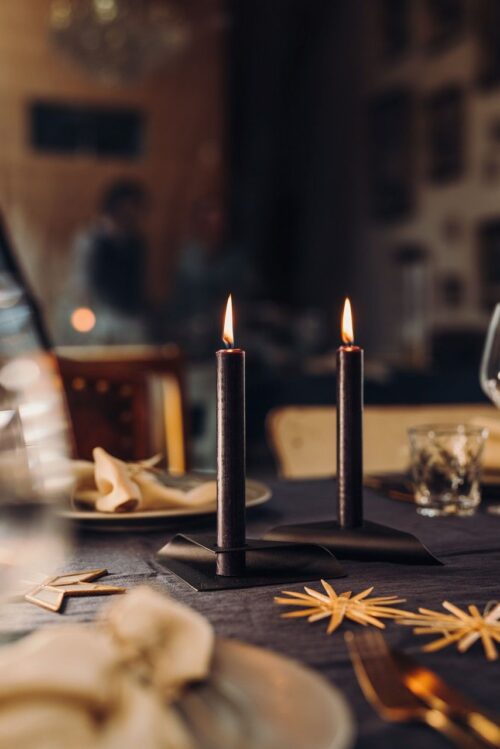 Höfats Square Candle, designový svícen - černý - Obrázek 6