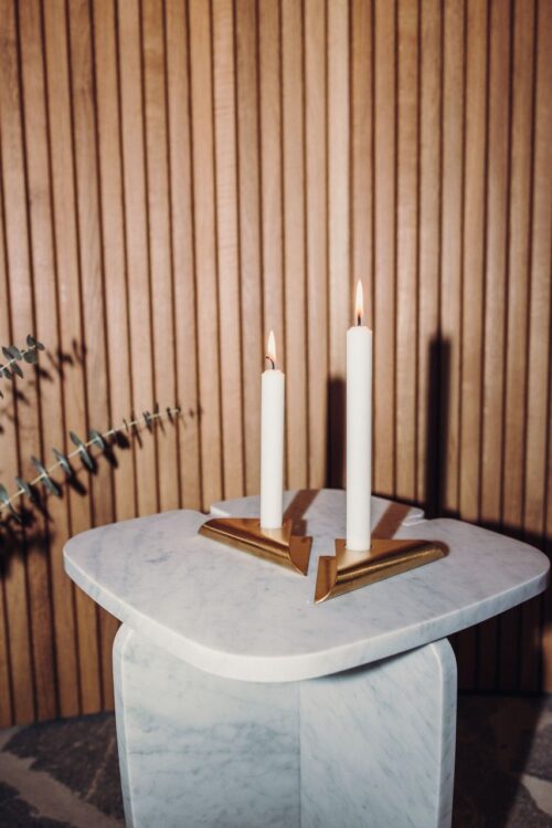 Höfats Square Candle, designový svícen - zlatý - Obrázek 21