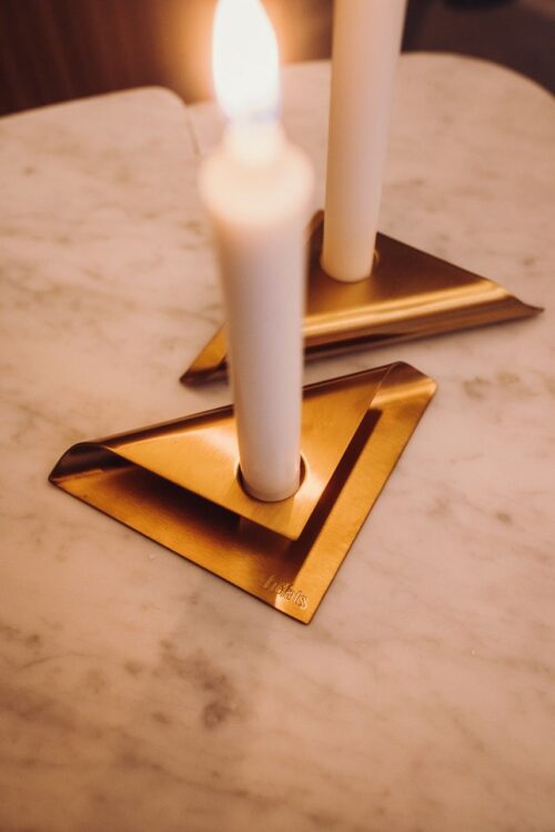 Höfats Square Candle, designový svícen - zlatý - Obrázek 20