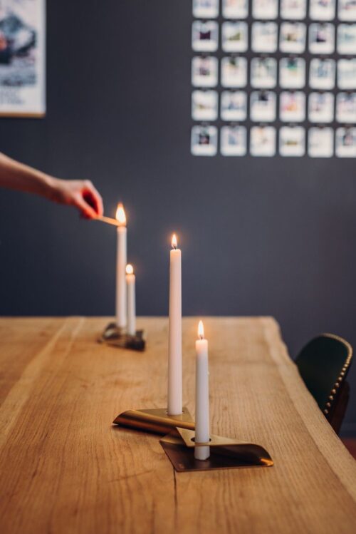 Höfats Square Candle, designový svícen - zlatý - Obrázek 12