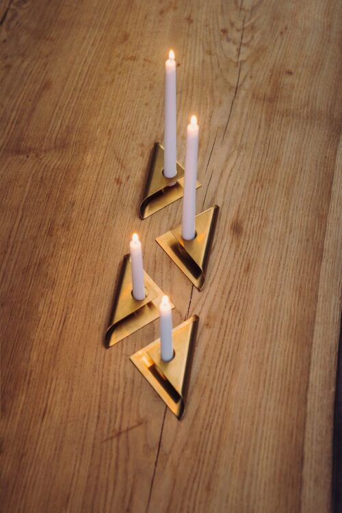 Höfats Square Candle, designový svícen - zlatý - Obrázek 11