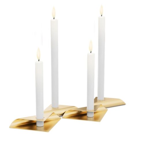 Höfats Square Candle, designový svícen - zlatý - Obrázek 10