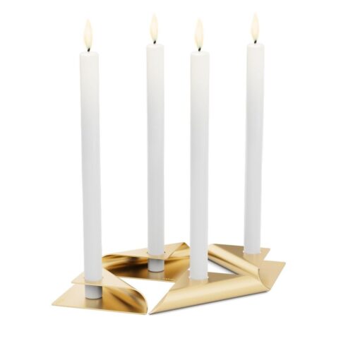 Höfats Square Candle, designový svícen - zlatý - Obrázek 9