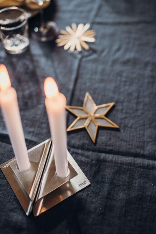 Höfats Square Candle, designový svícen - stříbrný - Obrázek 17