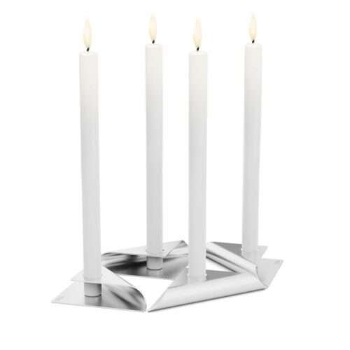 Höfats Square Candle, designový svícen - stříbrný - Obrázek 16