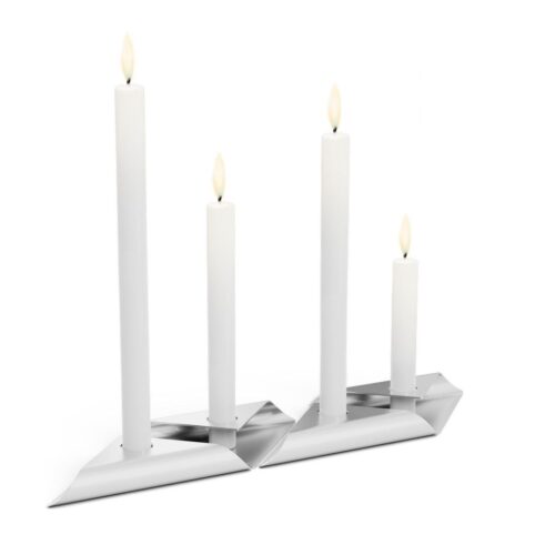 Höfats Square Candle, designový svícen - stříbrný - Obrázek 14