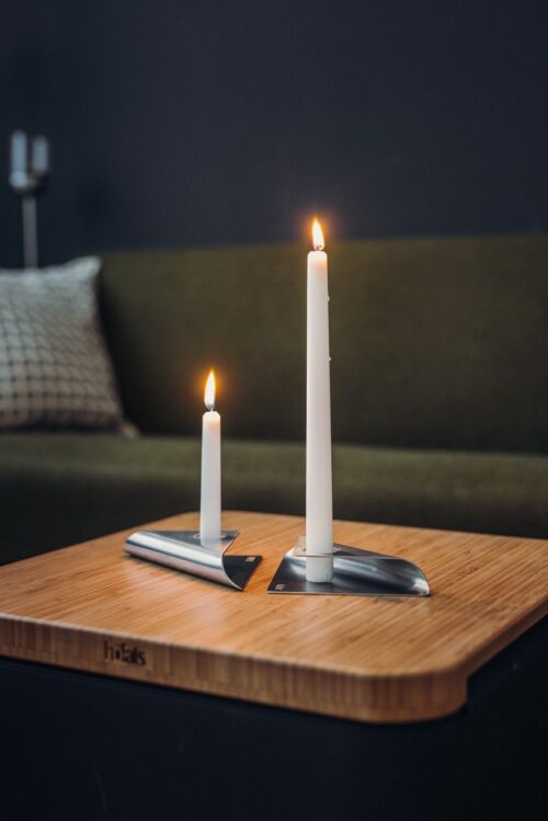 Höfats Square Candle, designový svícen - stříbrný - Obrázek 13