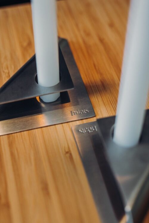 Höfats Square Candle, designový svícen - stříbrný - Obrázek 11