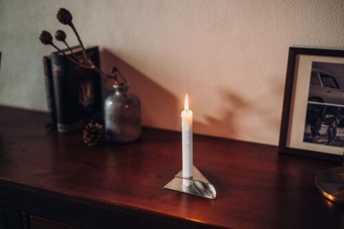 Höfats Square Candle, designový svícen - stříbrný - Obrázek 10