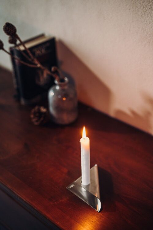 Höfats Square Candle, designový svícen - stříbrný - Obrázek 9