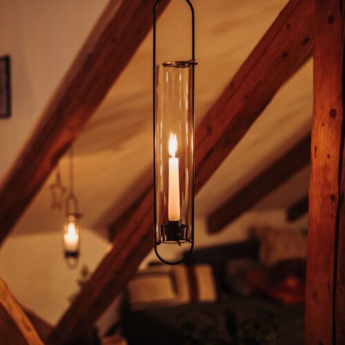 Hofats Oval candle 55 Black - svícen s podstavou - černý - Obrázek 6