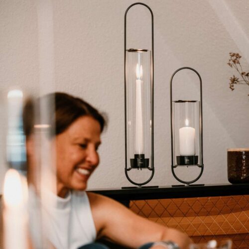 Hofats Oval candle 35 Black - svícen s podstavou - černý - Obrázek 7