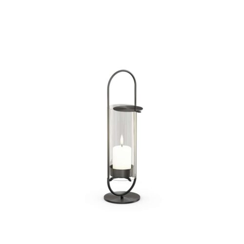 Hofats Oval candle 35 Black - svícen s podstavou - černý - Obrázek 1