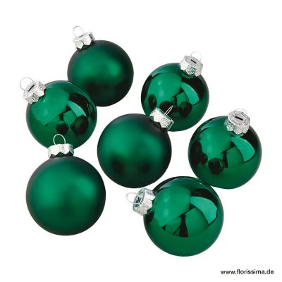 Ozdoba kulaté pr. 6 CM, 49 ks,tm.zelená, cena za sadu