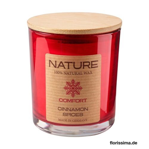 Svíčka ve skle přírodní vonná, Cinamon Spices - Obrázek 1