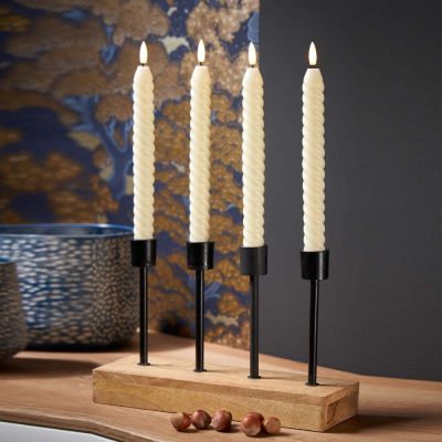 Svíčka LED svíce pr. 2 x 24,8 CM CREME, sada 2 ks