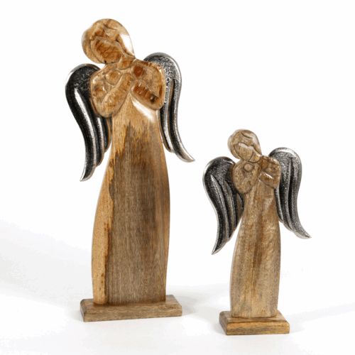 Anděl ´Lucile´, dřevo, kov, 60x23x8 cm - Obrázek 1