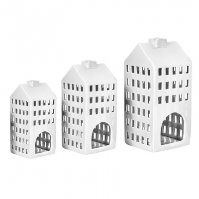 DOMEK keramika ´Kiel´, bílý, glazovaný 14x14x30 cm