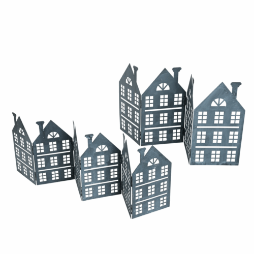 DOMEK ´Hamburg´, kov, šedá, antik - Obrázek 1