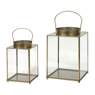 Lucerna Helsingborg, kov 20x20x29, zlatá drápaná