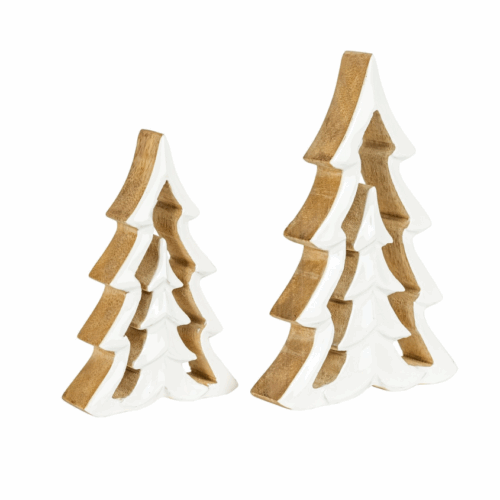STROMEK Dřevo 14 cm, bílý, přírodní, 14x10x2,5 cm - Obrázek 1