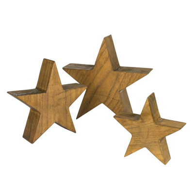 Hvězda dřevo 5x21 cm, ořech, Paulownia