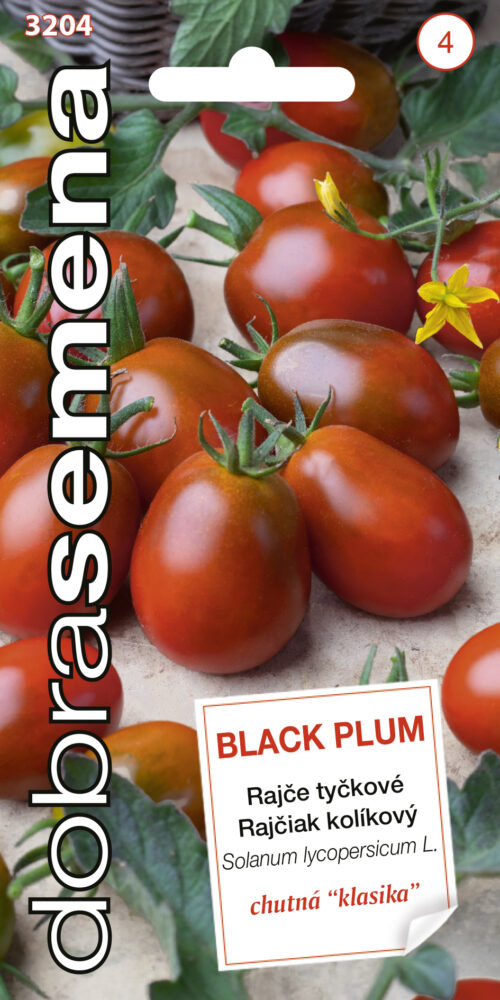 Dobrá semena Rajče tyč. - Black Plum 0,2g  tmavé, oválné - Image 1