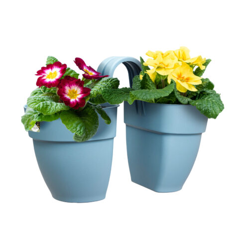 Květináč Vibia Campana Flower Twin - vintage blue 21 cm - Obrázek 2