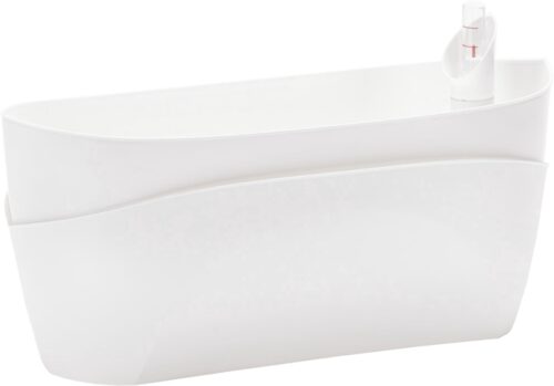 Truhlík samozavlažovací Doppio - bílá 38 cm - Image 3