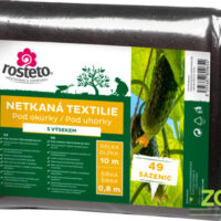 Neotex / netkaná textilie Rosteto - výsek černý 45g - okurky šíře 0,8 x 10 m