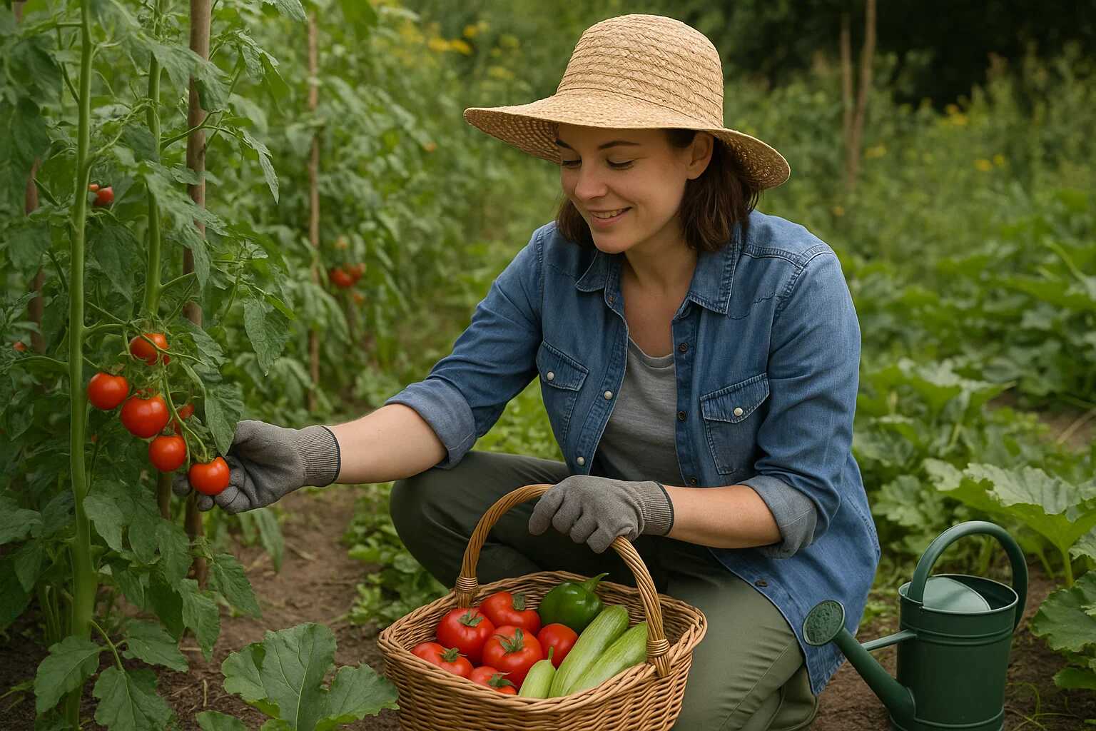 Sběr zeleniny na zahradě | Zcstrakovo.cz