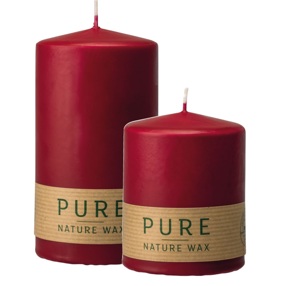 Svíčka Pure _karmín červ široká Svíčka Natural WAX 90/70 PURE SC Karmín červ. - Obrázek 1