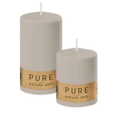 Svíčka Natural WAX 90/60 PURE SC Silbergrau 278