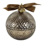 Svíčka Chic koule vonná ve skle-hnědá