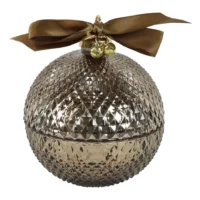 Svíčka Chic koule vonná ve skle-hnědá