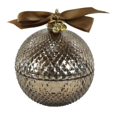 Svíčka Chic koule vonná ve skle-hnědá