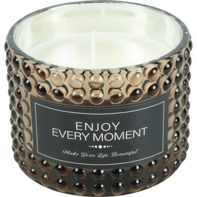 Svíčka vonná ve skle-hnědá