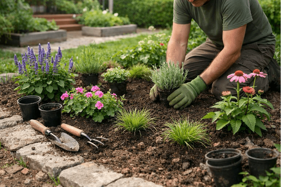 Zasazování trvalek a skalniček | Zcstrakovo.cz